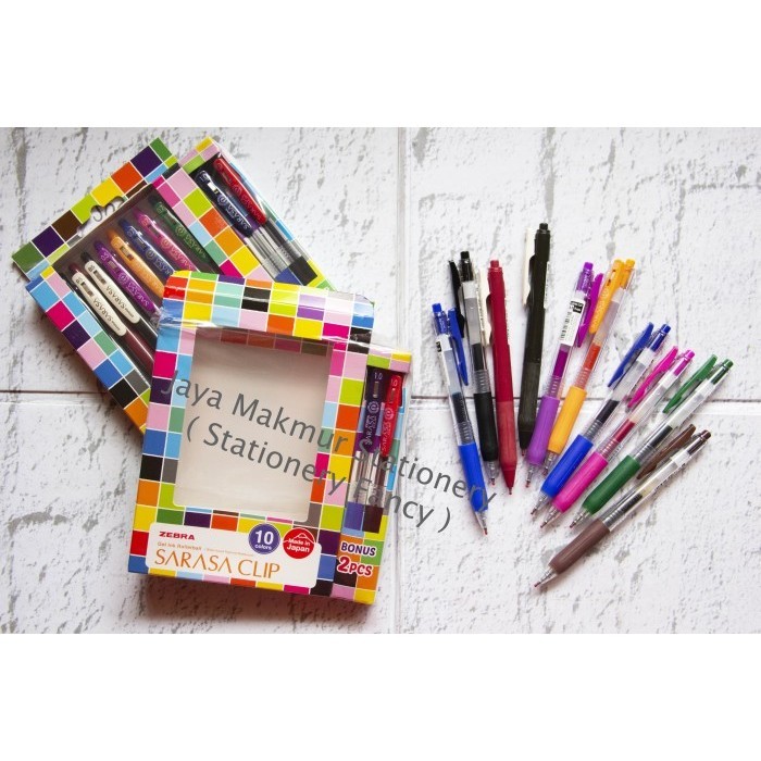 

Pen Zebra Sarasa Clip Set 10 Warna 0.5 mm 1 set