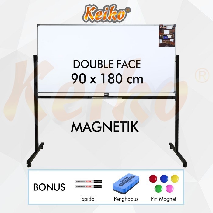 

Papan Tulis Whiteard Standing Magnet Double Face Keiko 90 x 180 cm