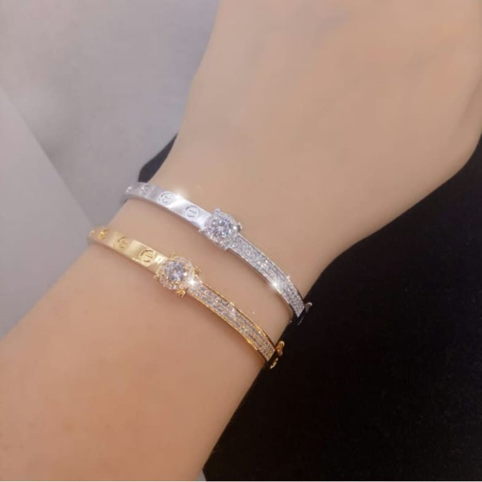 Haf Gelang Gold Diamond 86 Titanium Xuping Asli Antikarat Antialergi