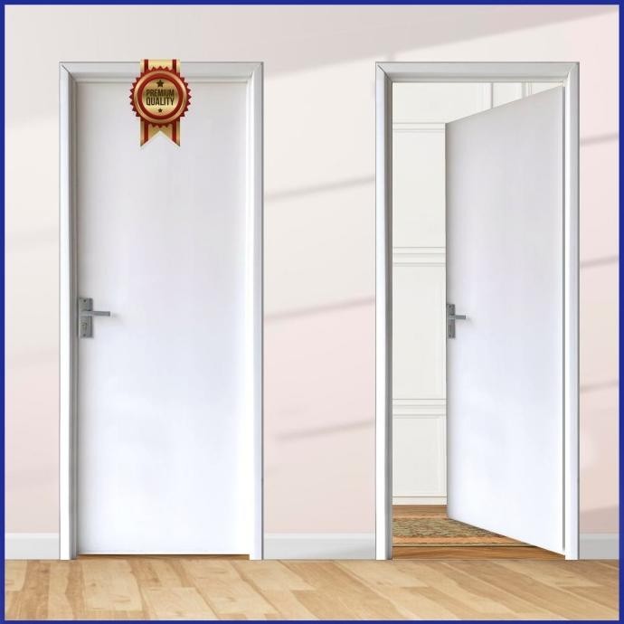 Pintu Pvc Polos 80 x 200 Cm Untuk Kamar Mandi / Kamar Tidur / Gudang LN