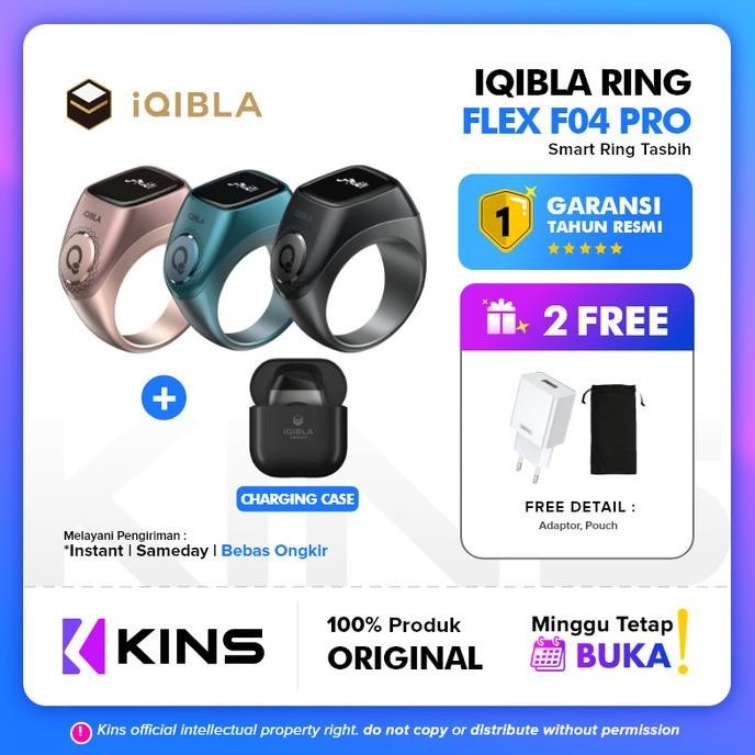 iQibla Zikr F04 Smart Ring Flex F04 PRO Cincin Tasbih Digital .