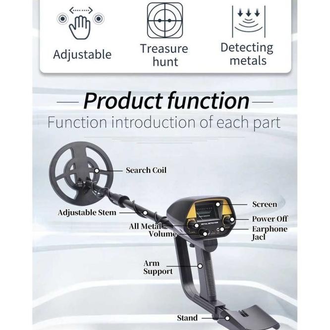 Alat Detektor Logam / Pendeteksi Logam Emas Gold Silver Metal Detector