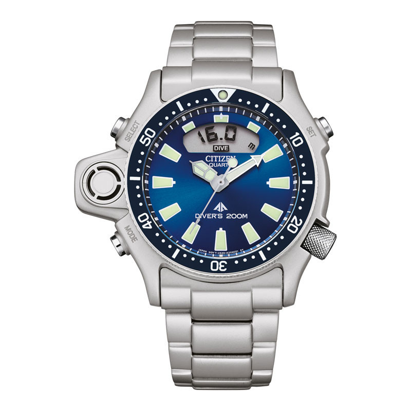 [PRJ 12.12] Jam Tangan Pria Citizen Promaster JP2000-67L Aqualand Blue Dial Stainless Steel Strap