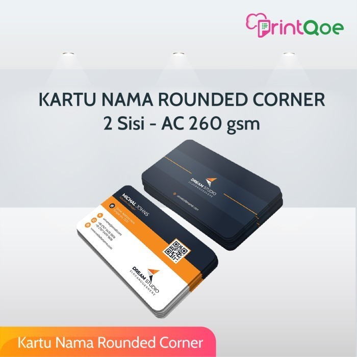 

Kartu Nama Rounded Corner 2 Sisi - 260gsm