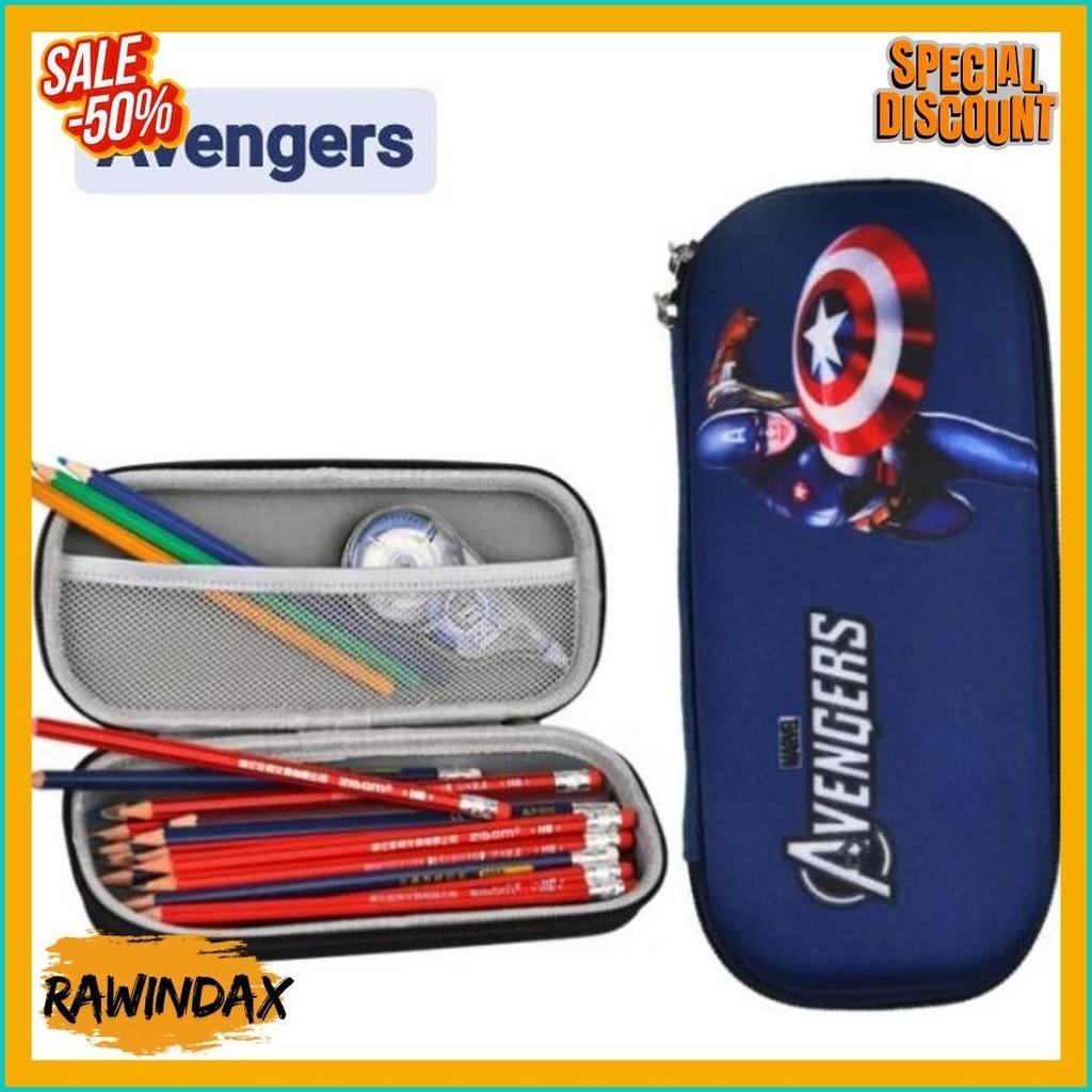 

Kotak Pensil Hard Case Anak Laki-Laki Karakter Super Hero Marvel (Murmer)