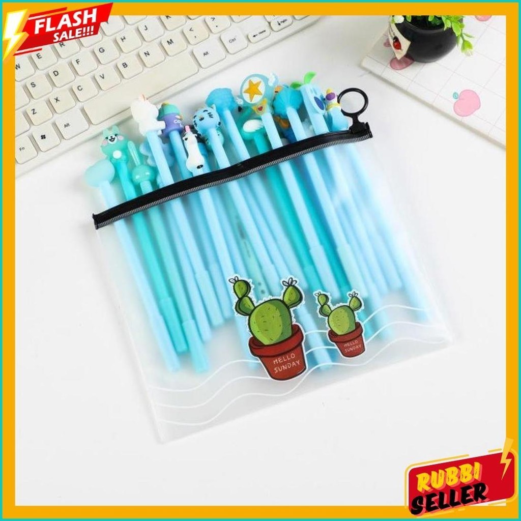 

Markas Hl0078 Pena Karakter Set Pouch Isi 20 Pcs Tempat Pensil Transparan Zipper Bag (Lagi Viral)