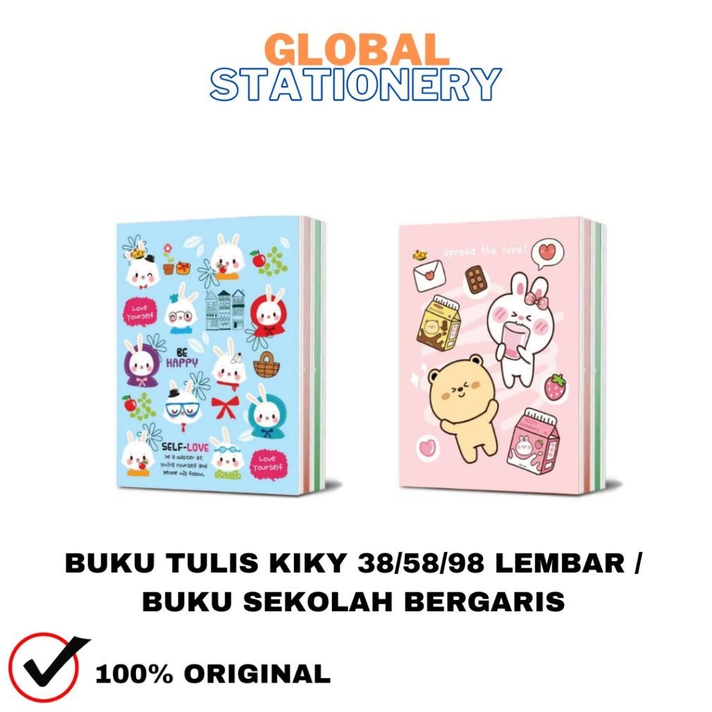 

Diskon Buku Tulis Kiky Buku Catatan Sekolah 38 58 98 Lembar Gratis Ongkir