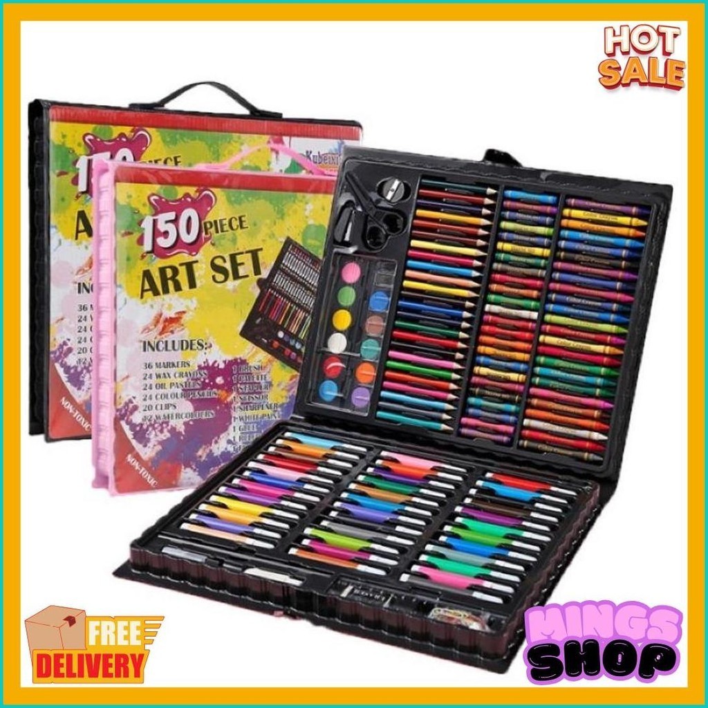 

Crayon Art Set 150 Pcs Pensil Warna Alat Tulis Set (Free Bubble) (Murmer)