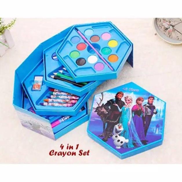 

46 In 1 Crayon Set 46 Pc Krayon Alat Menggambar Pensil Warna Cat Air Kua (6.6)