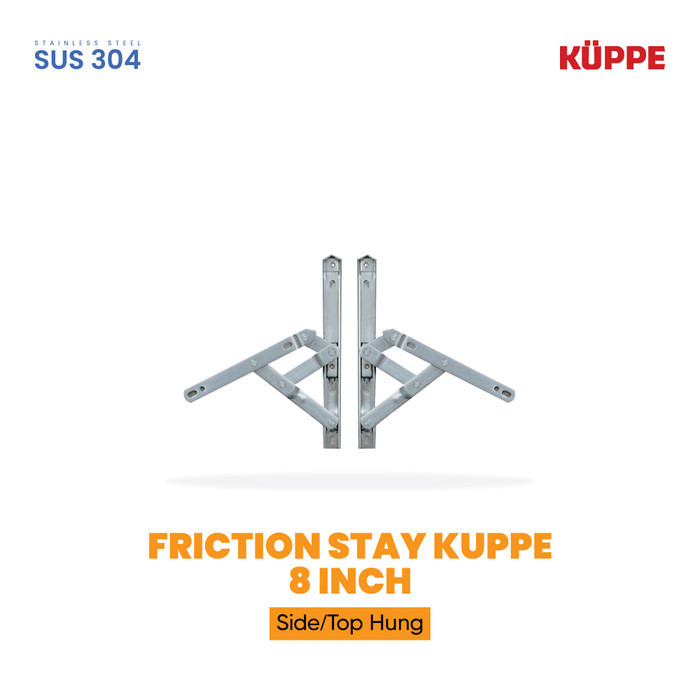 Kuppe Engsel Casement / Friction Stay 8 Inch, Aksesoris