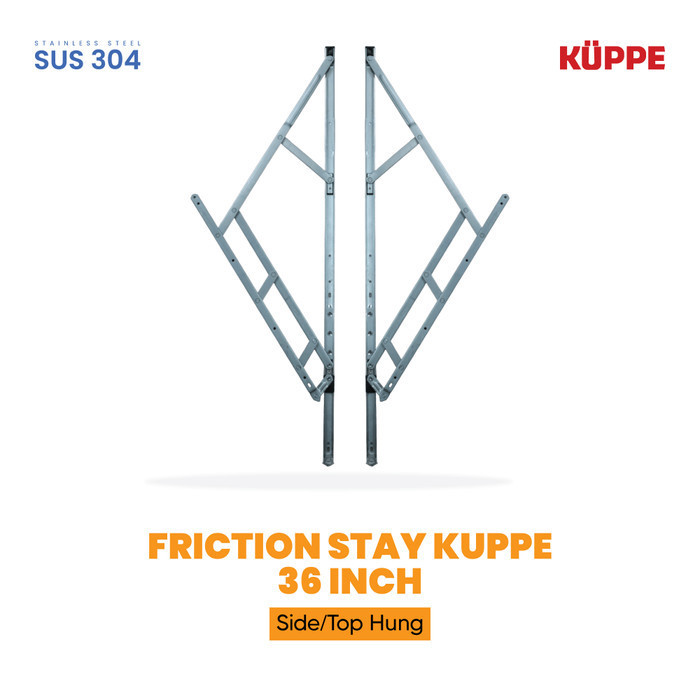 Kuppe Engsel Casement / Friction Stay 36 Inch, Aksesoris