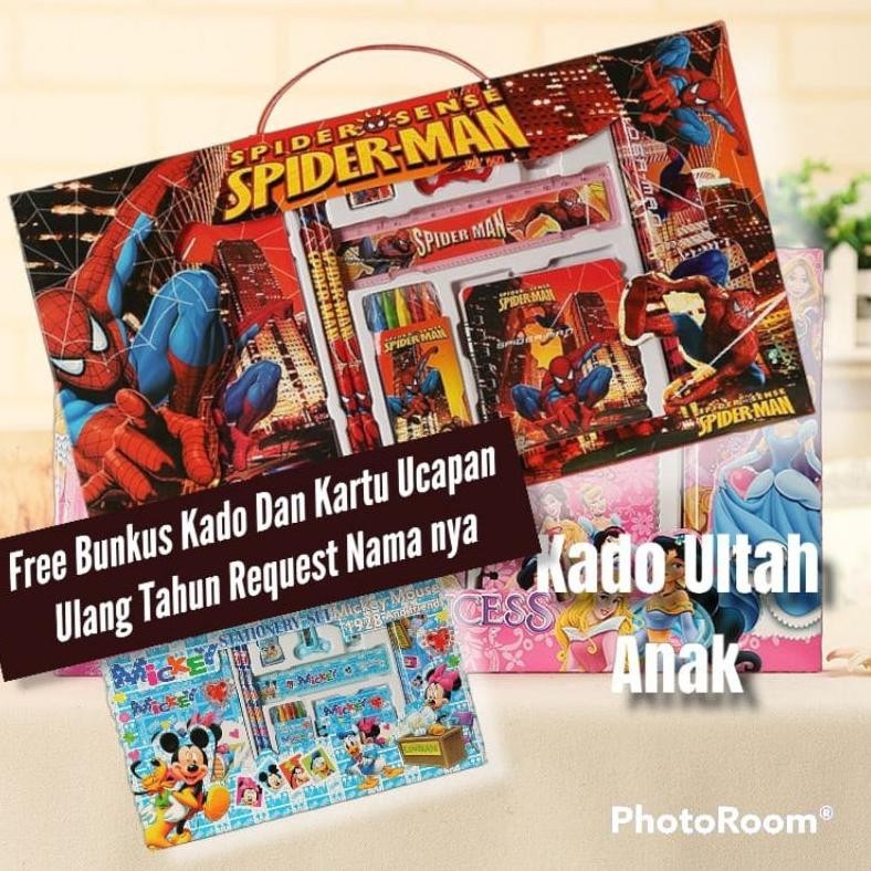 

Kado Ulang Tahun Anak Satu Set Alat Tulis Anak Laki Laki Dan Perempuan Berkarakter Free Packing Aman