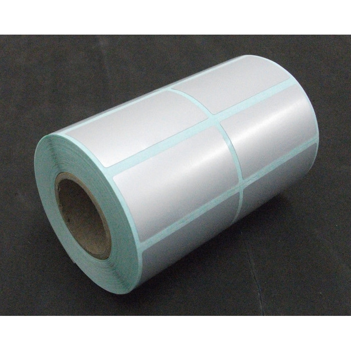 

Silver Pett 50x20mm 2Line 1000p Gap2mm Core 1" ,Label Sticker de