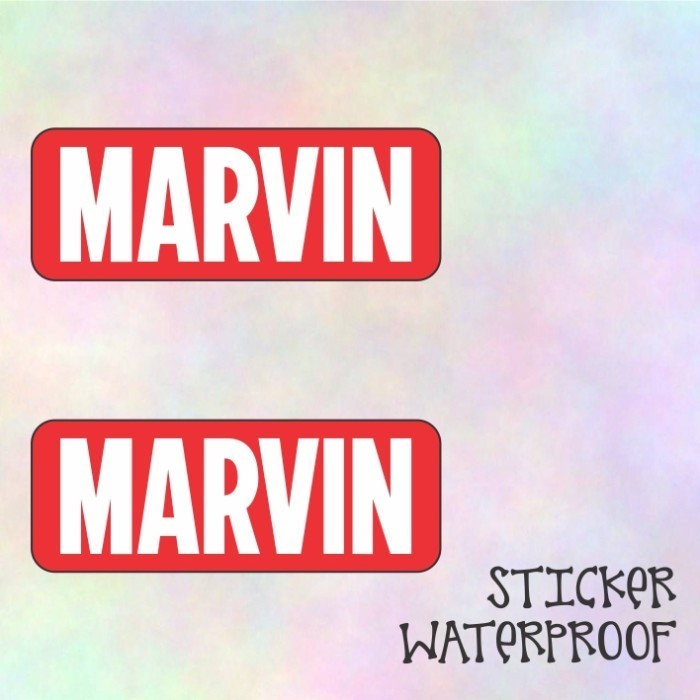 

Sticker Waterproof tol Minum Marvin