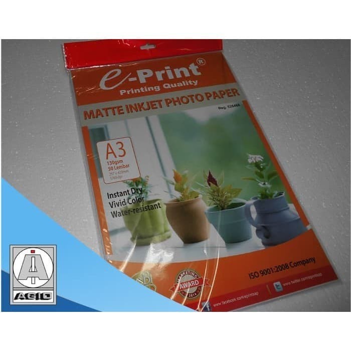 

Matte Inkjet Photo Paper A3 130 GSM