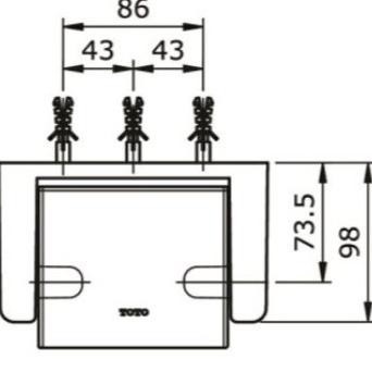 [ Ek ] Penyanga Tissu Toto Tx720Ab White Paper Holder  Ready