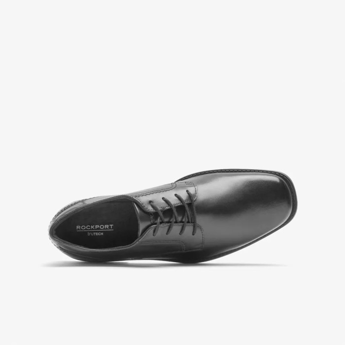 Rockport Greyson Plain Toe Original Sepatu Formal Pria Leather-Black