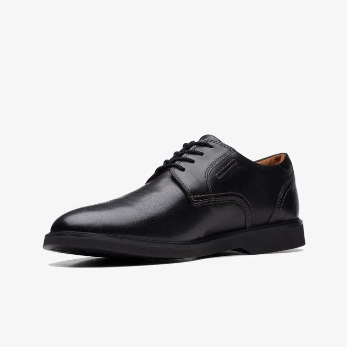 Clarks Malwood Lace 100% Original Sepatu Formal Pria Leather - Black