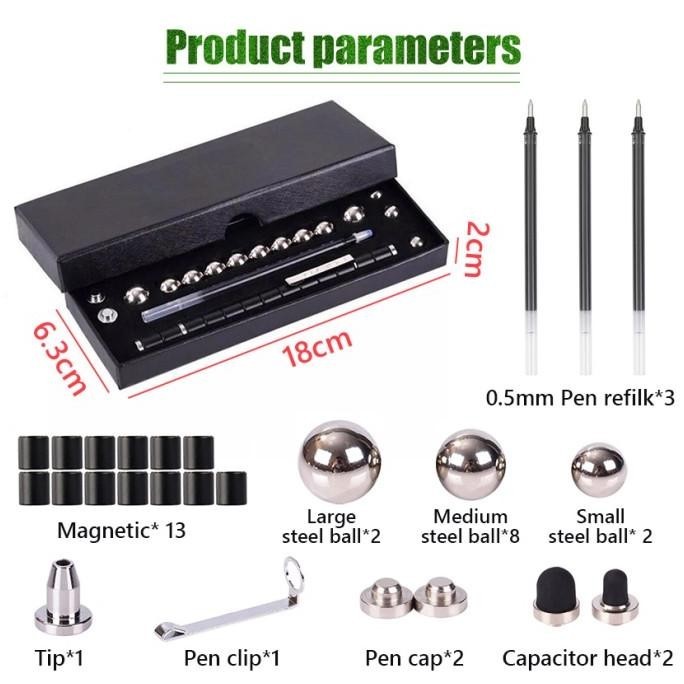 

Premium Mainan Fidget Pen Multifungsi Metal Magnetik Pulpen Anti Stress High Quality