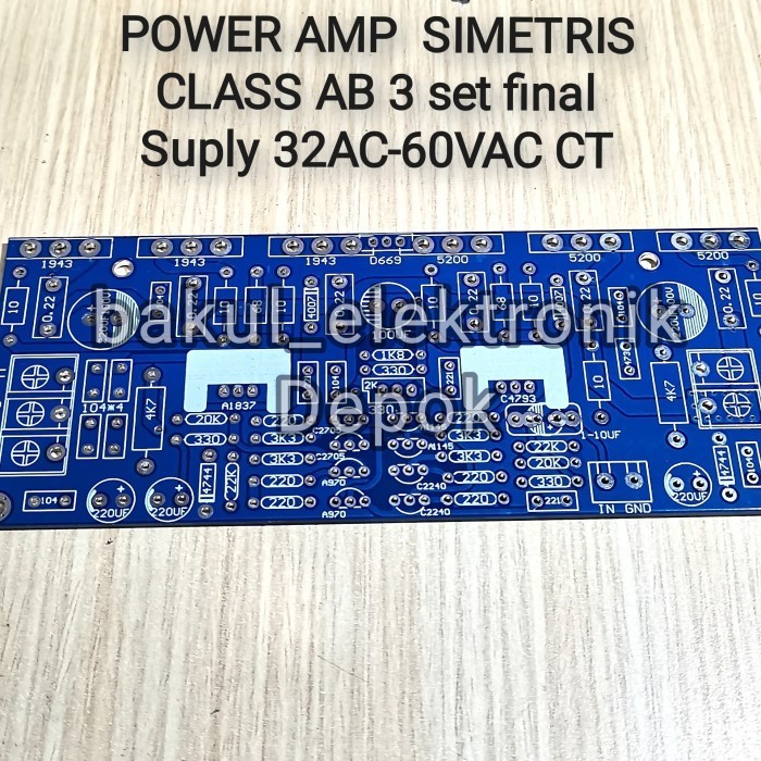 Pcb Power Amplifier Simetris Class Ab 300W