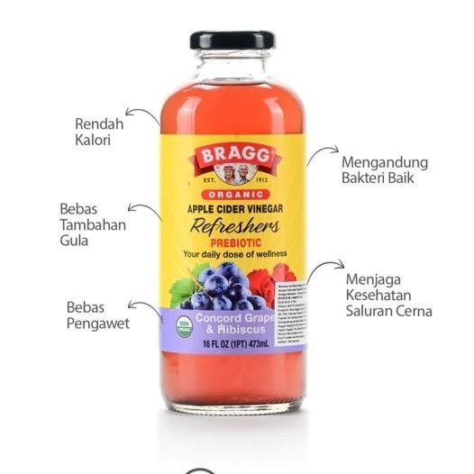 

Bragg Cider Vinegar Cuka Apel Organik With The Mother