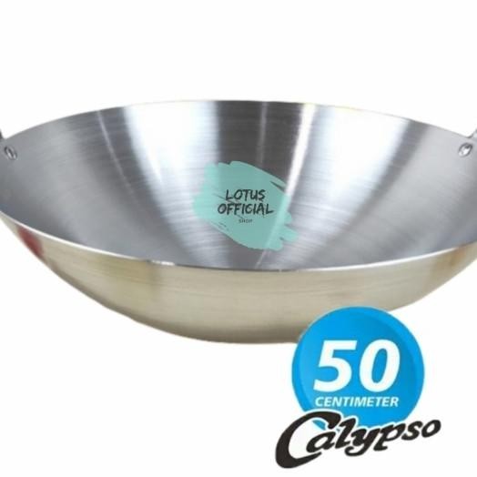 50Cm Calypso Kuali Wajan Ggorengan Stainless Steel Ukuran 50Cm