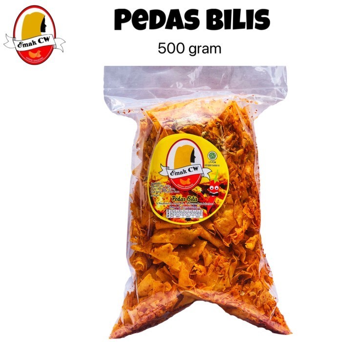 

TERMURAH Keripik singkong emak cw pedas bilis 500 gram