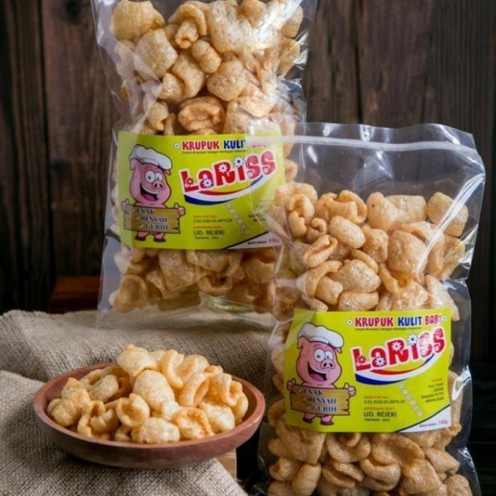 

FREE ONGKIR Krupuk Kulit Babi LARIS Khas Bali 150gr