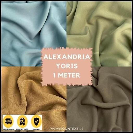 Hot Sale Kain Alexandria Youris Exclusive Original / Kain Paulista Meteran / Bahan Sarimbit Premium 