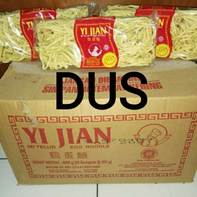 

Mie Telur Yi Jian Lebar Isi 20pcs Per-Dus