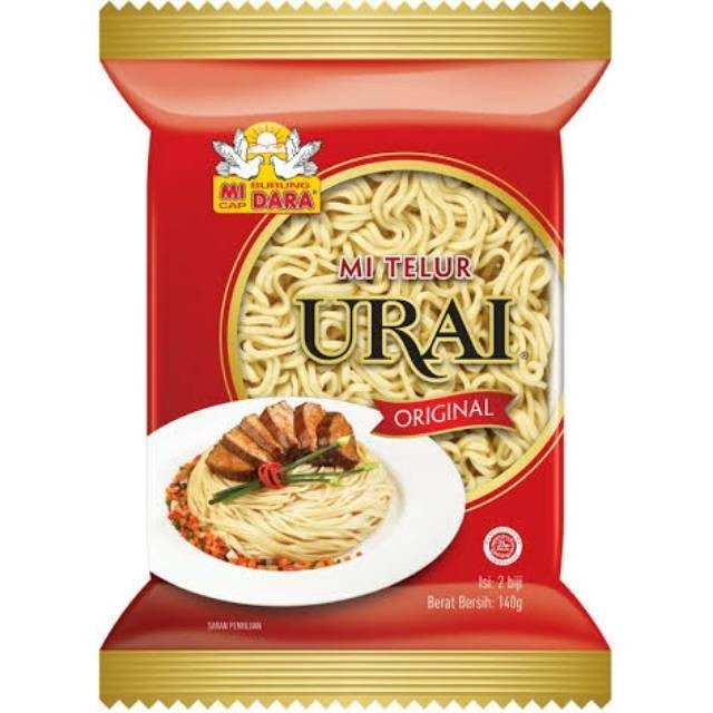 

Mie burung dara urai ori 140g (harga 5pcs)