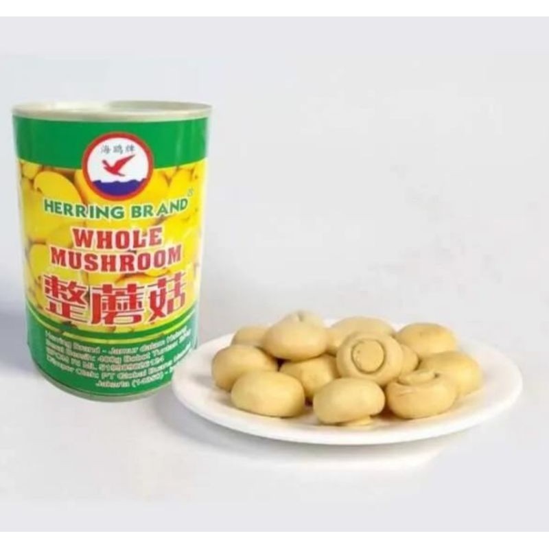 

Whole Mushroom Herring Brand 400gr / Jamur Kancing Kaleng