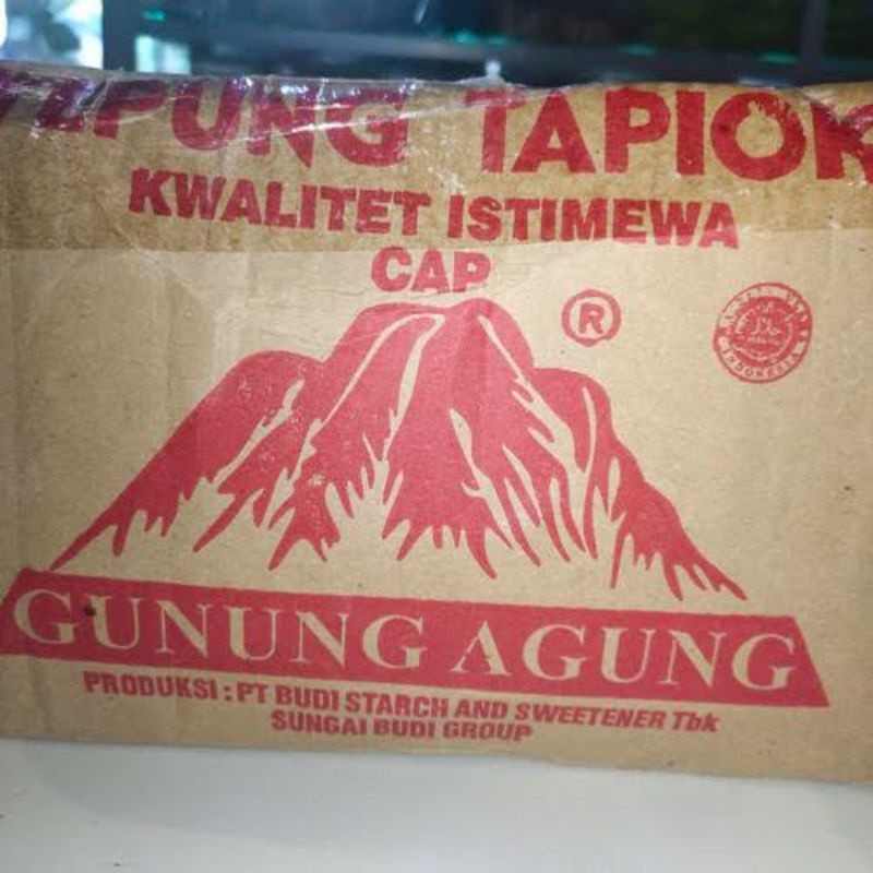 

Tepung Tapioka cap Gunung Agung 500gram per dus isi 20 bungkus