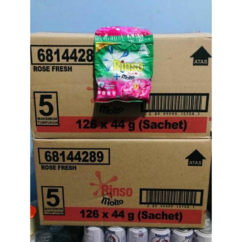 Rinso molto Bubuk gantung per dus isi 20 renceng x 6 bungkus