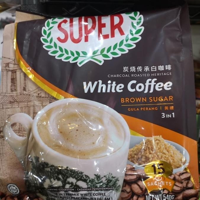 

Super White Coffee Brown Sugar 3In1 Charcoal Roasted