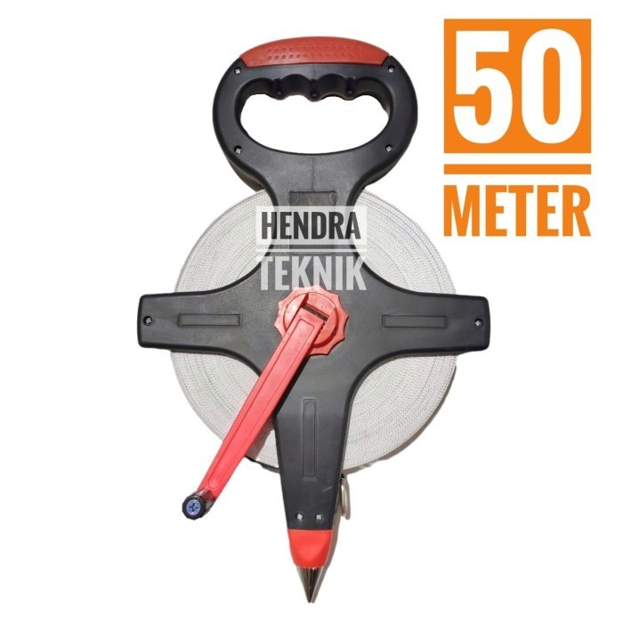 Meteran Fiber 50M Rol Meter Tancap Hd Meteran Tusuk Serat Fiber Bagus Star
