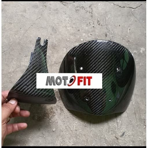 Yamaha Xsr 155 Visor Cafe Racer Carbon Kevlar Asli Windshield Xsr