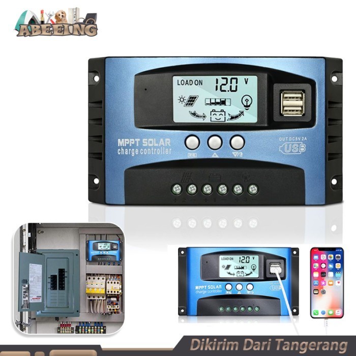 50A Solar Charger Controller Mppt 12V 24V Solar Controller