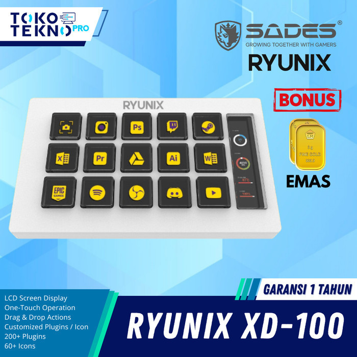 Sades Ryunix XD100 / XD-100 Stream Deck Control Pad