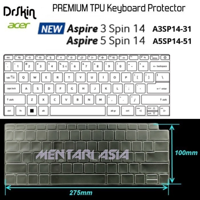 Keyard Protector ACER Aspire 3 Spin-14 5 Spin-14 - DrSkin TPU