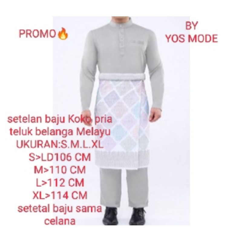 BAJU KOKO SETELAN MELAYU TELUK BELANGA HIGH QUALATY RDY UKURAN  BISA PESAN SERAGAMAN  STOK BANYAK KA