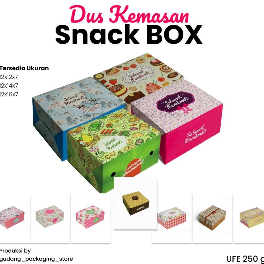 

100 Pcs / 12X12 / 12X14 / 12X16/ Box Sna / Dus Sna /Dus Makanan / Dus Kue / 250 Gsm