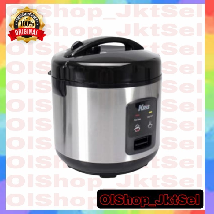 Kris Rice Cooker Deluxe 2.8 Liter - Pengolah Nasi Cepat dan Efisien dengan Desain Elegan Silver