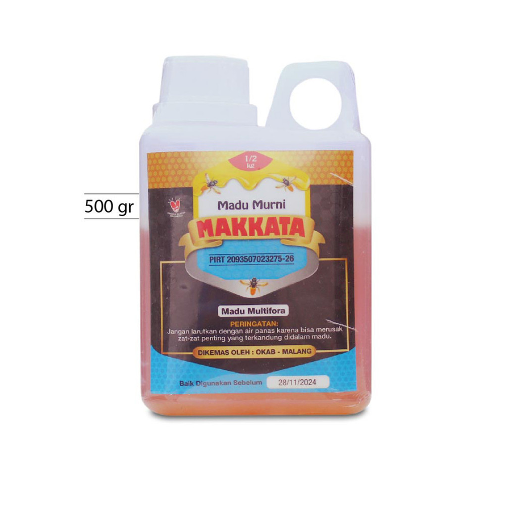 

Madu Makkata Multiflora 500gr Madu Hutan Original Bpom