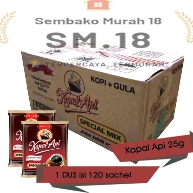 

Kopi Kapal Api Mix Dus Isi 120 Sachet - Sembako / Coffee