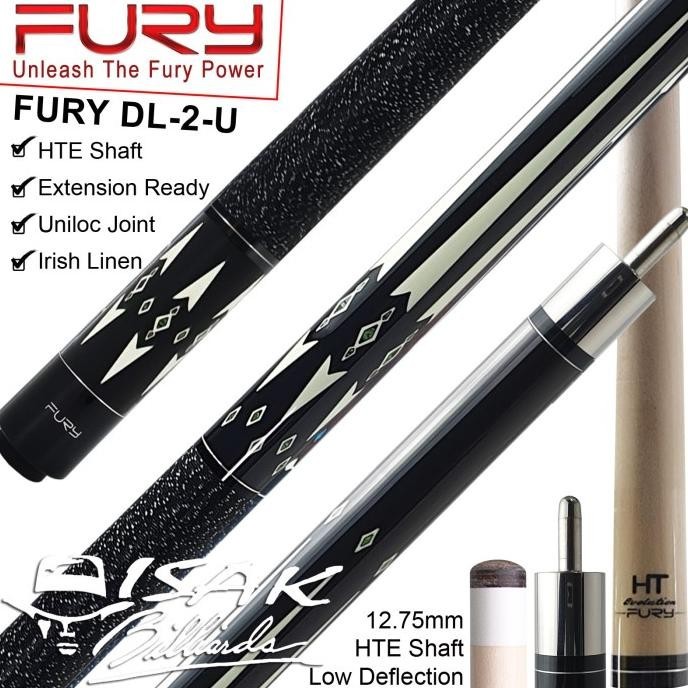 Fury Dl-2 Maple Pool Cue - 13 Mm - Billiard Stick Stik Biliar Bilyar