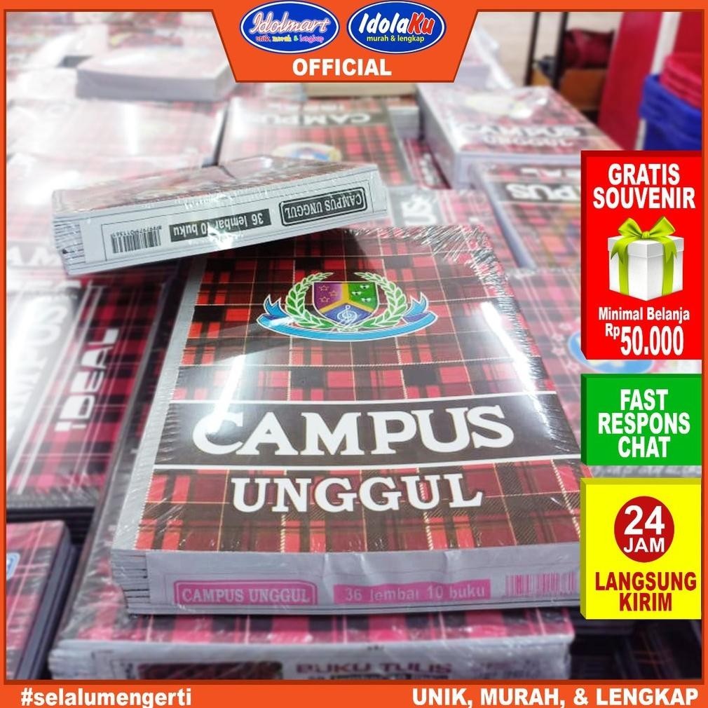 

Idolaku Buku Tulis Campus Unggul Isi 36 Lembar (Murmer)