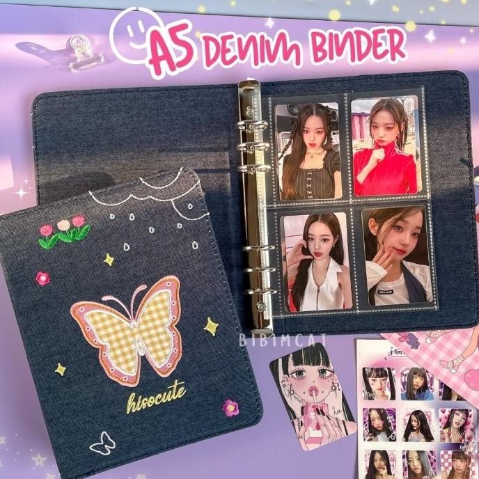 

(A5 Size) Denim Binder Photocard A5 - Album PC Jeans