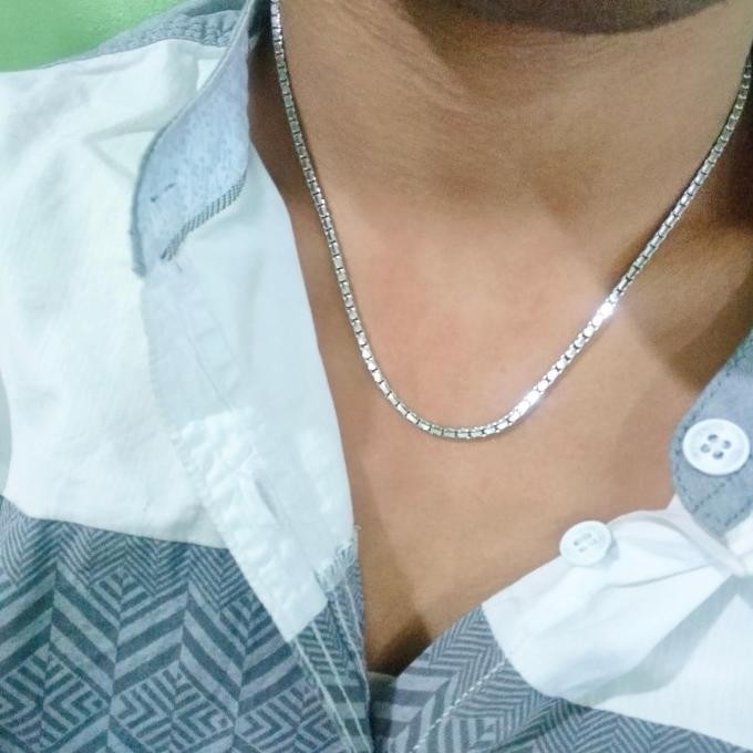 TERBARU KALUNG EMAS PUTIH 750 ITALY SANTA EMAS 18K 