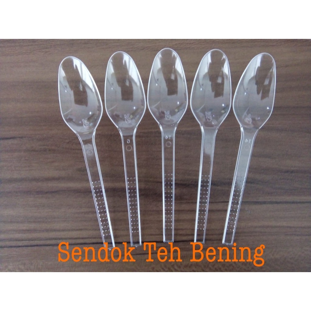[100PCS] SENDOK TEH WARNA DAN SENDOK TEH BENING VICTORY SENDOK THE PLASTIK